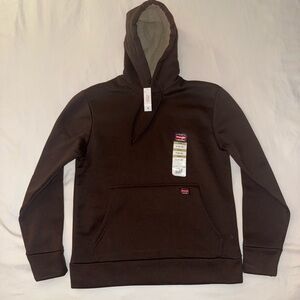 Wrangler Workwear Fleece Hoodie Men’s Small Dark Brown NWT